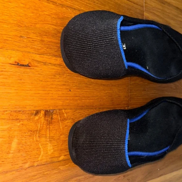 Rothy's Women's Black Loafers with Blue Trim-Size 9 - Picture 3 of 6